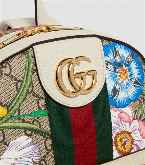 gucci floral print backpack|small Gucci backpack.